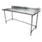 Bk Resources Stainless Steel Work Table With Open Base, 5" Rear Riser 72"Wx24"D VTTR5OB-7224 - alternate 4